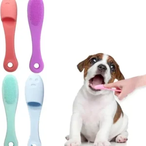 Soft Silicone Finger Toothbrush for Dogs | for Easy Teeth Cleaning | Massaging | Soothing Gums | Fresh Breath | Pets Oral Care Supplies