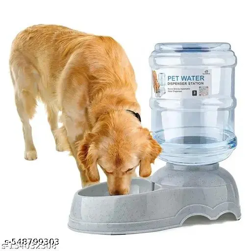Pet Water Dispenser Self-Dispensing Gravity Pet Feeder Waterer Cat Dog Birds Water Dispenser Feeding Bowl Drinking Automatic Water Supplies,3.8L Large