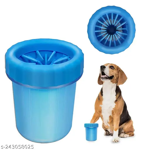 Dog Grooming Foot/Paw Washing Cup, Pet Paw Cleaner, Portable Dog Washer with Feet Soft Silicone Bristles for Small to Medium Breeds (Medium, Color May vary)