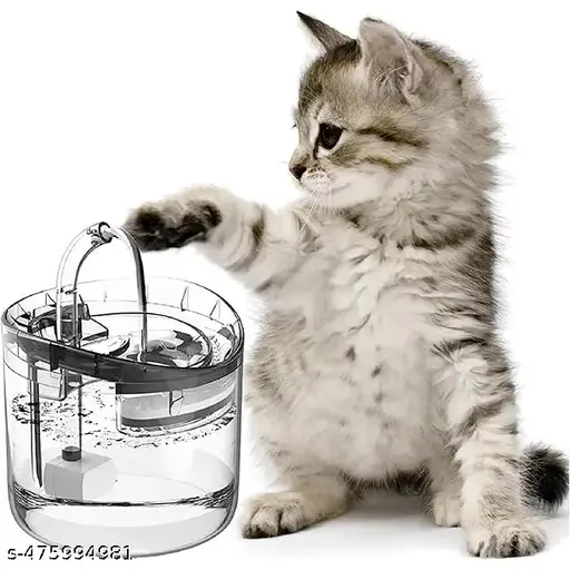 Cat Water Fountain, Dog Water Dispenser, Automatic Pet Drinking Fountain with Faucet Kits, 64oz/1.8L Super Quiet, Transparent Healthy & Hygienic Drinking Bowl for Cats, Dogs, Multiple Pets