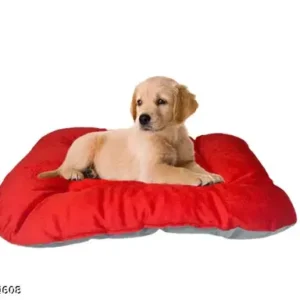 Furry Smile Luxury Soft Mattress/ Cushion/ Pillow/ Gaddi/ Takiya For Dog And Cat Red White